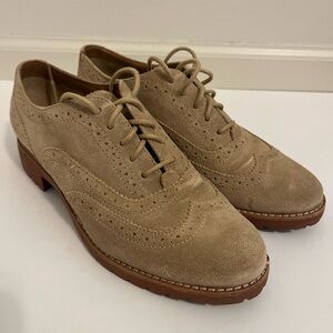 Women’s Sperry Ashbury Tan Suede Oxfords, Size 7.5